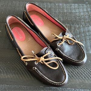 Sperry Top-Sider Women’s Leather Boat Shoes – Brown – Size 7M